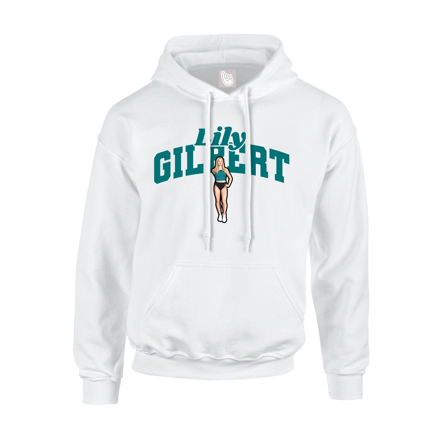 Youth Hoodie — Signature Arch in White