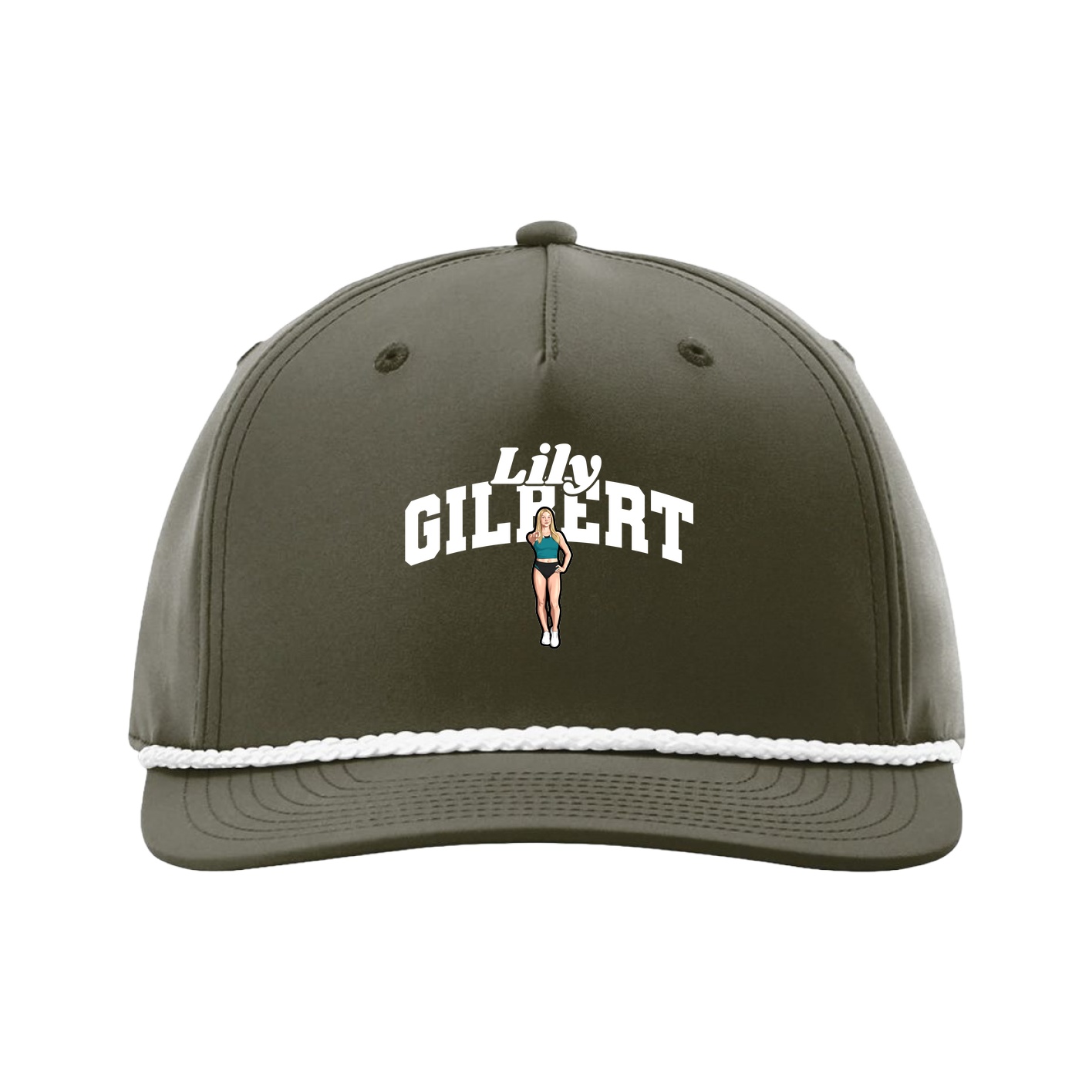 Five-Panel Classic Rope Cap — Signature Arch in Green