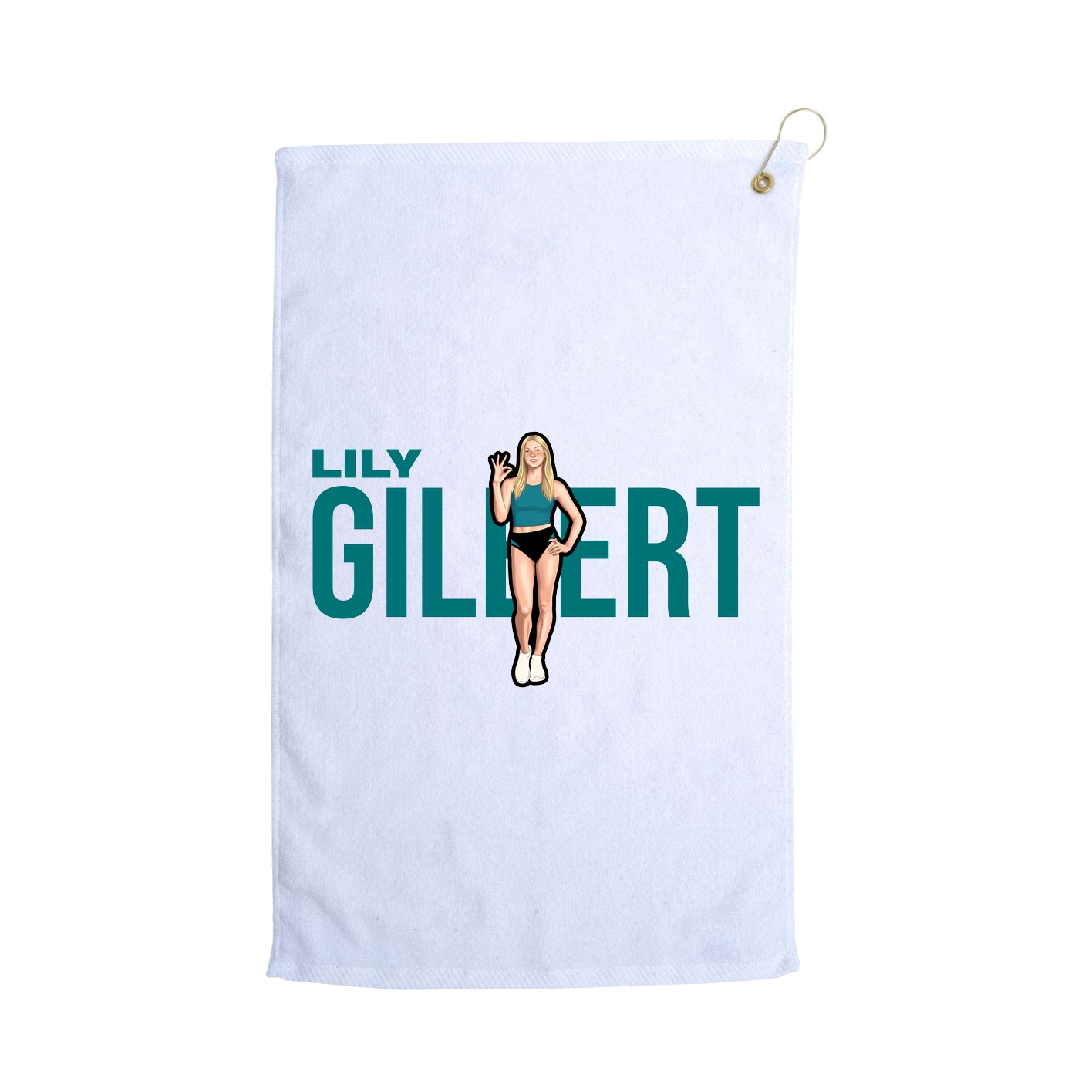 Golf Towel — Player Name in White