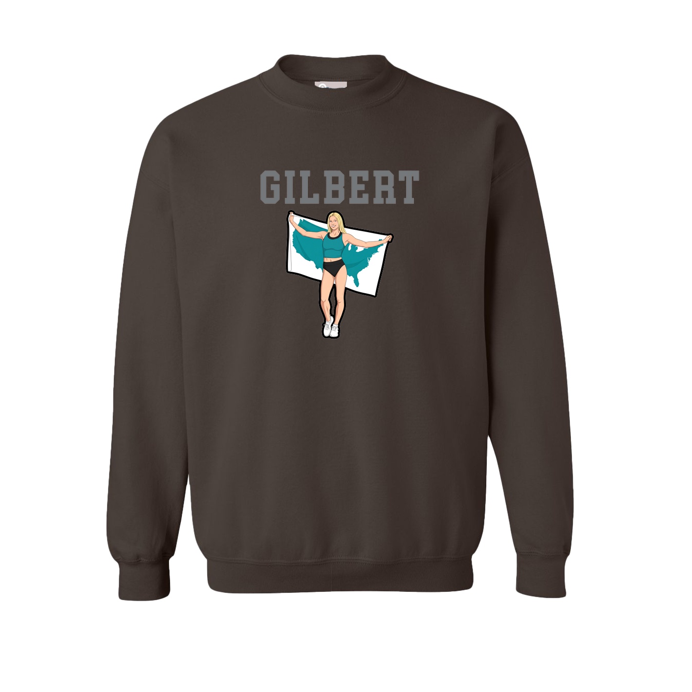 Fleece Crew — Shirsey in Brown
