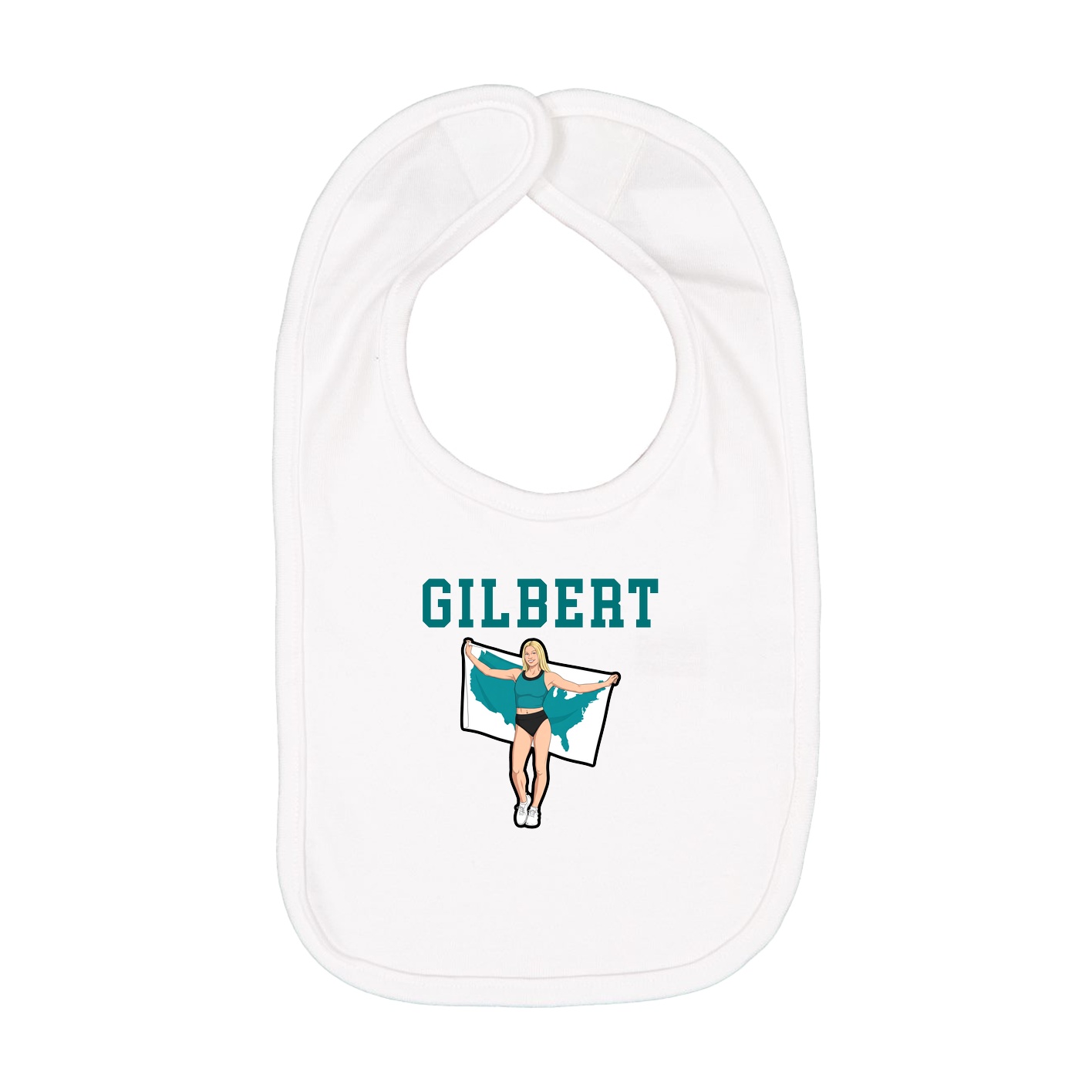 Infant Bib — Shirsey in White
