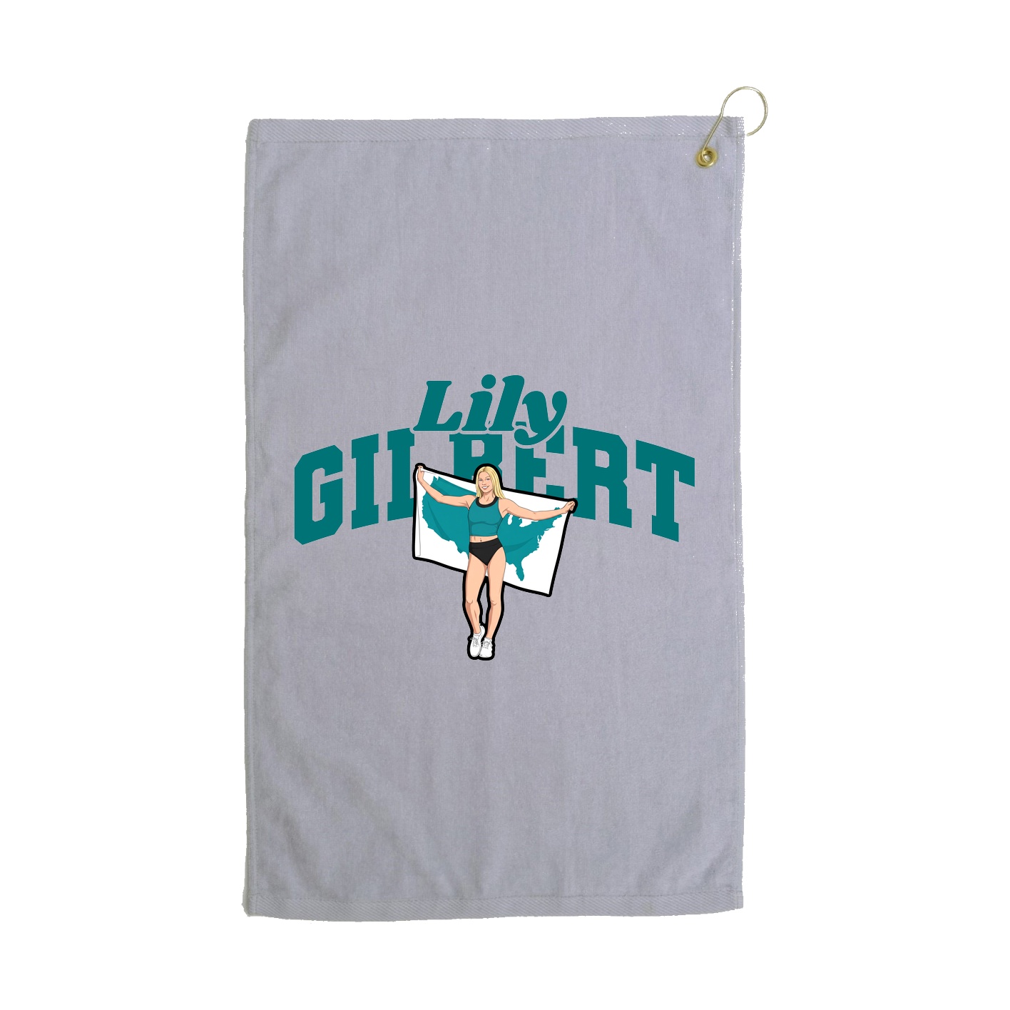 Golf Towel — Signature Arch in Grey