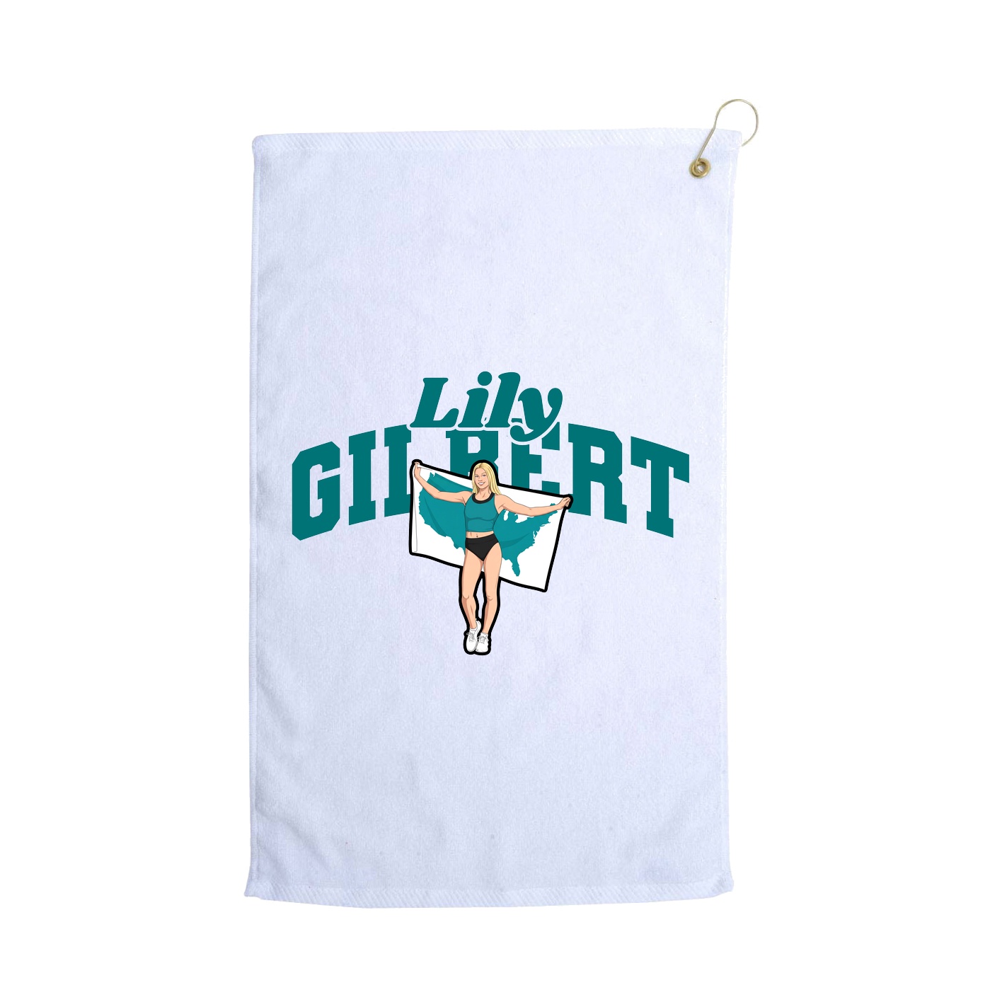 Golf Towel — Signature Arch in White