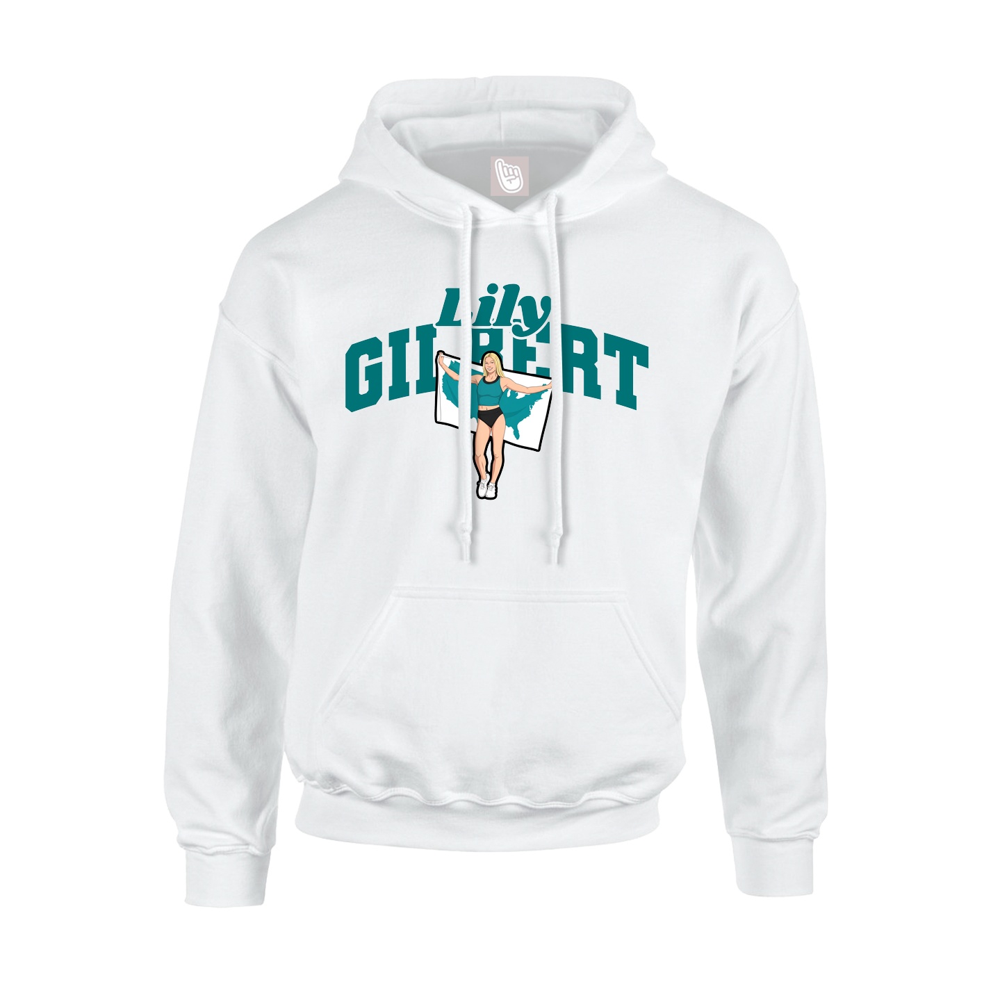 Hoodie — Signature Arch in White