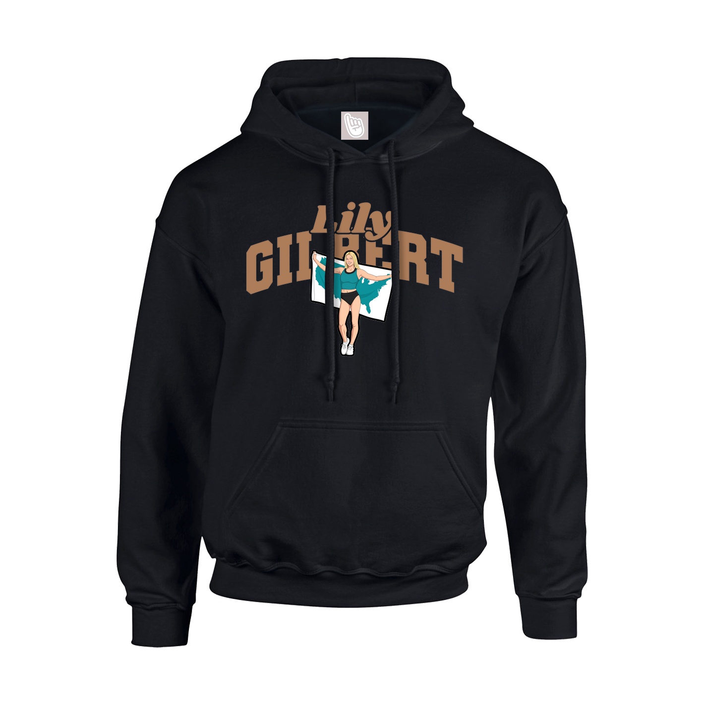 Youth Hoodie — Signature Arch in Black