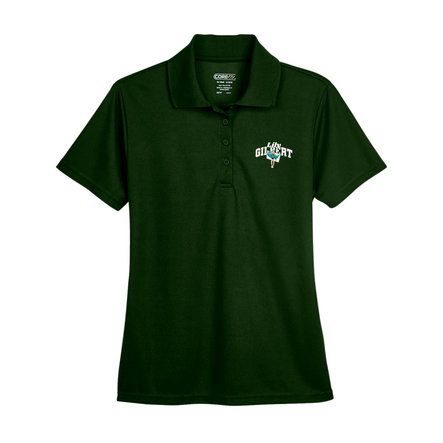 Womens Performance Polo — Signature Arch in Green