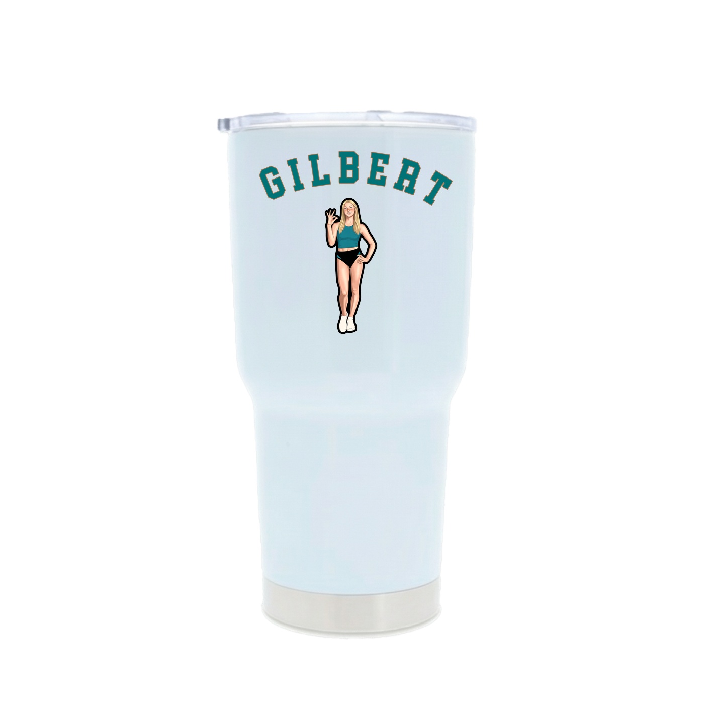 30oz Stainless Steel Tumbler — Shirsey Arch in White