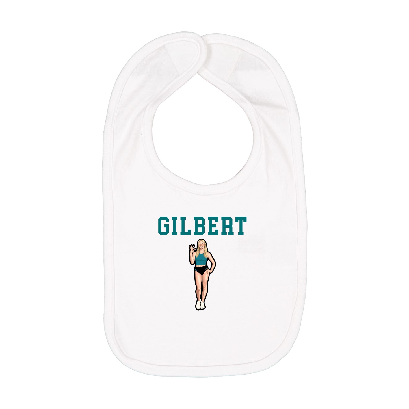 Infant Bib — Shirsey in White