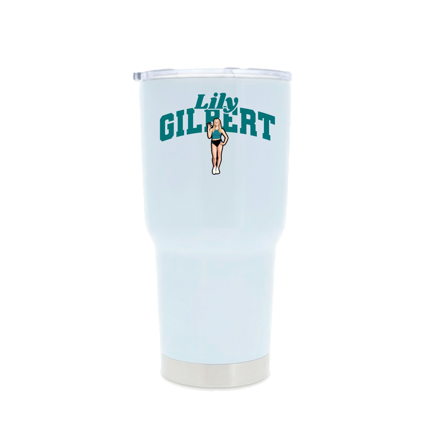 30oz Stainless Steel Tumbler — Signature Arch in White