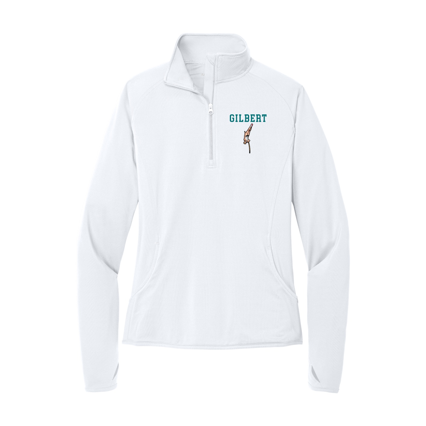 Women's Q-Zip Pullover — Shirsey in White