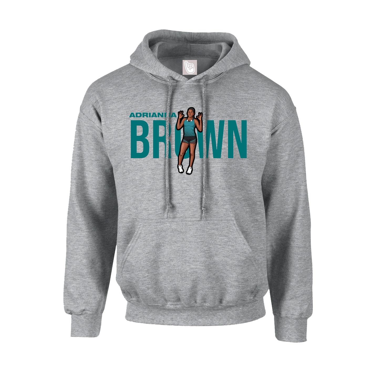 Hoodie — Player Name in Grey