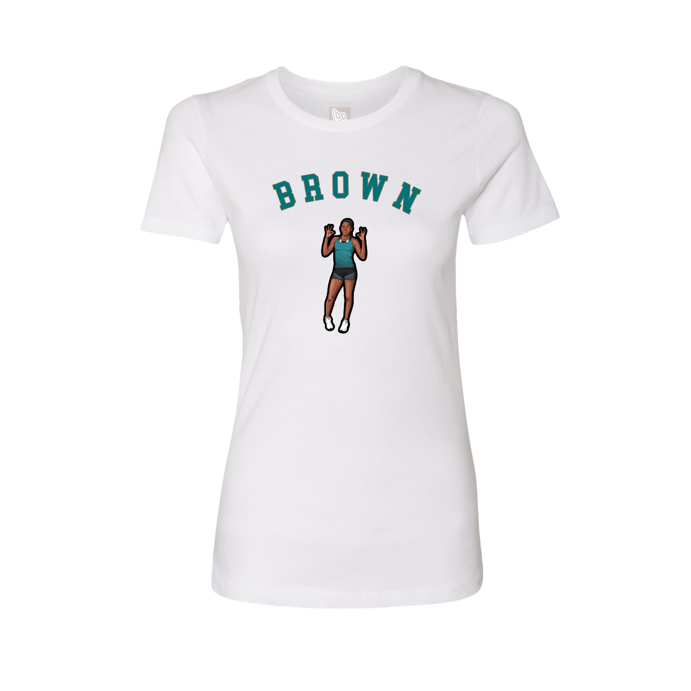 Fitted Women's Tee — Shirsey Arch in White