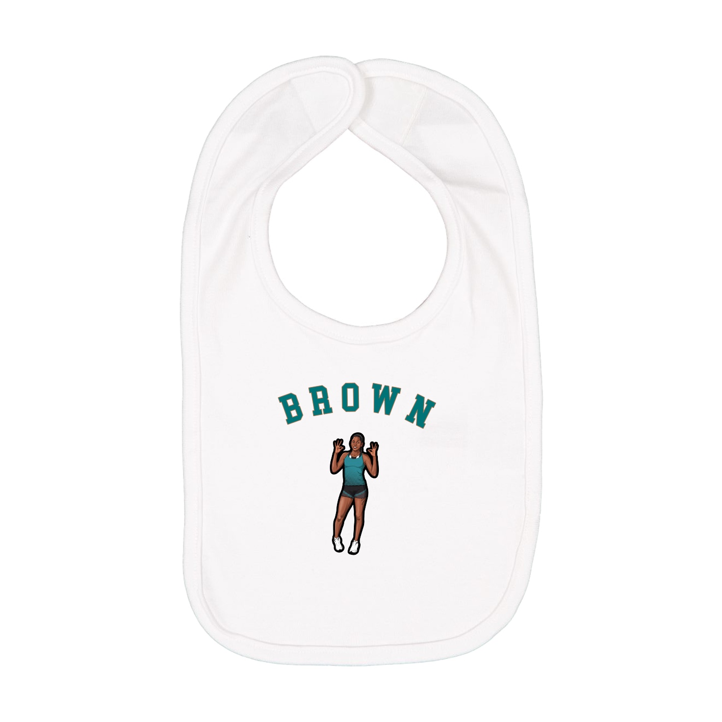 Infant Bib — Shirsey Arch in White