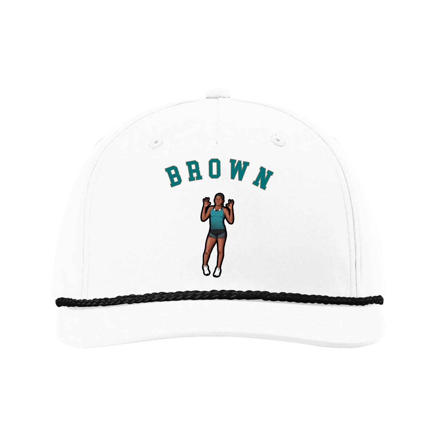 Five-Panel Classic Rope Cap — Shirsey Arch in White