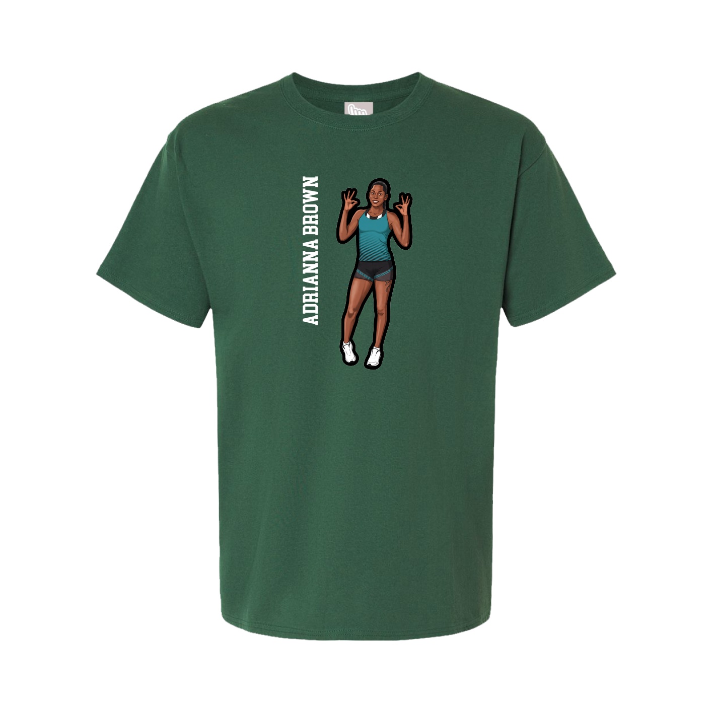 Tee — Name Vertical in Green