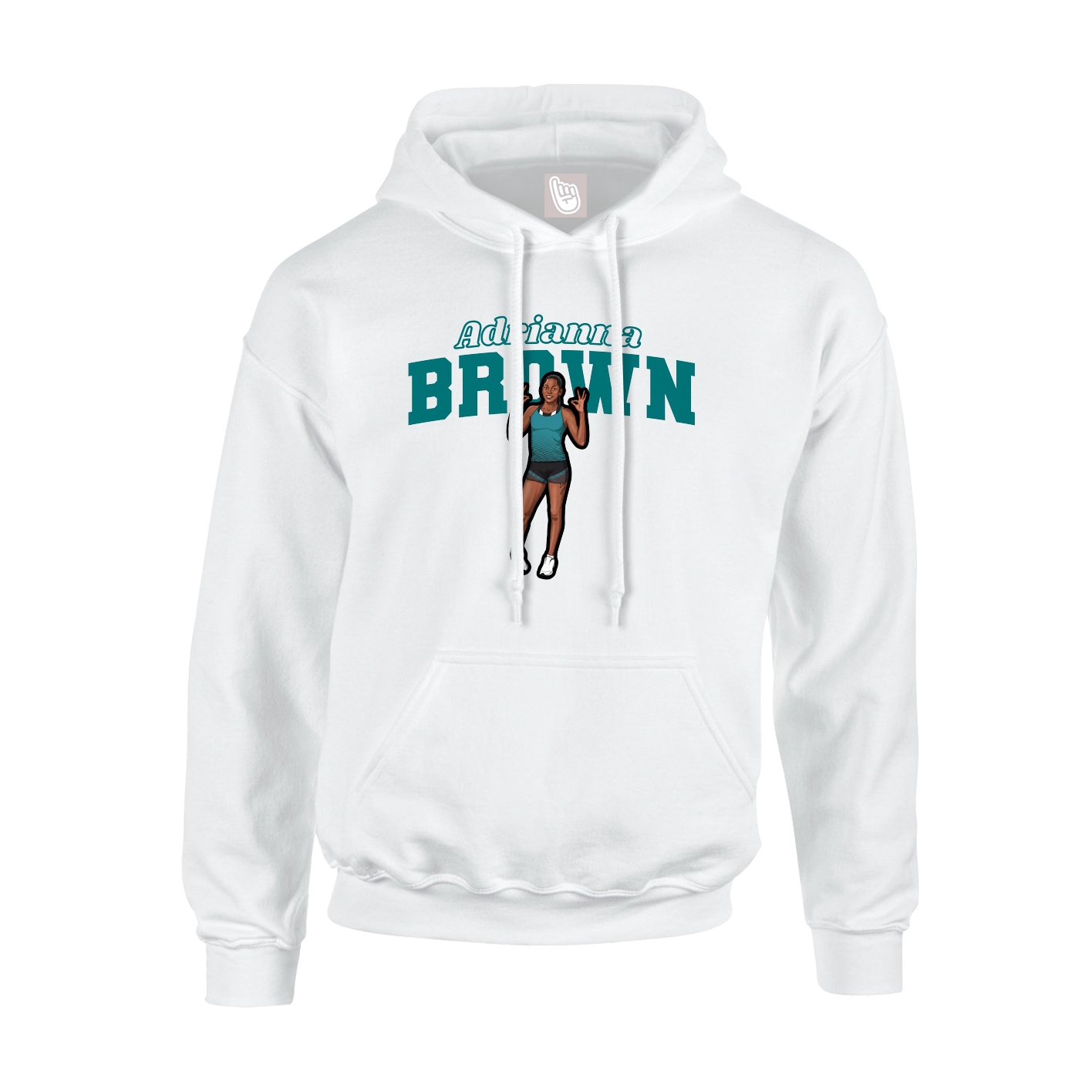 Hoodie — Name Arch in White