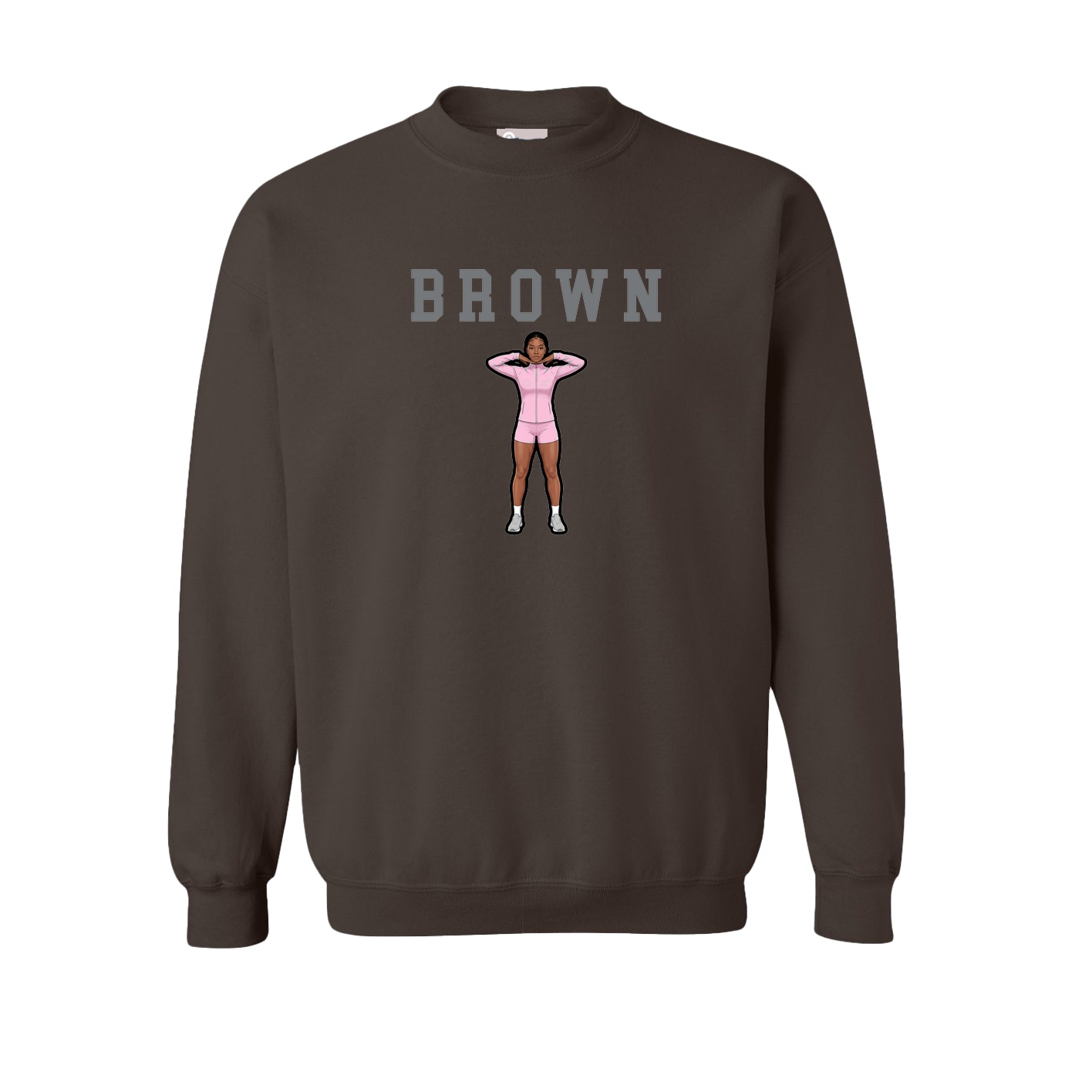Fleece Crew — Shirsey in Brown