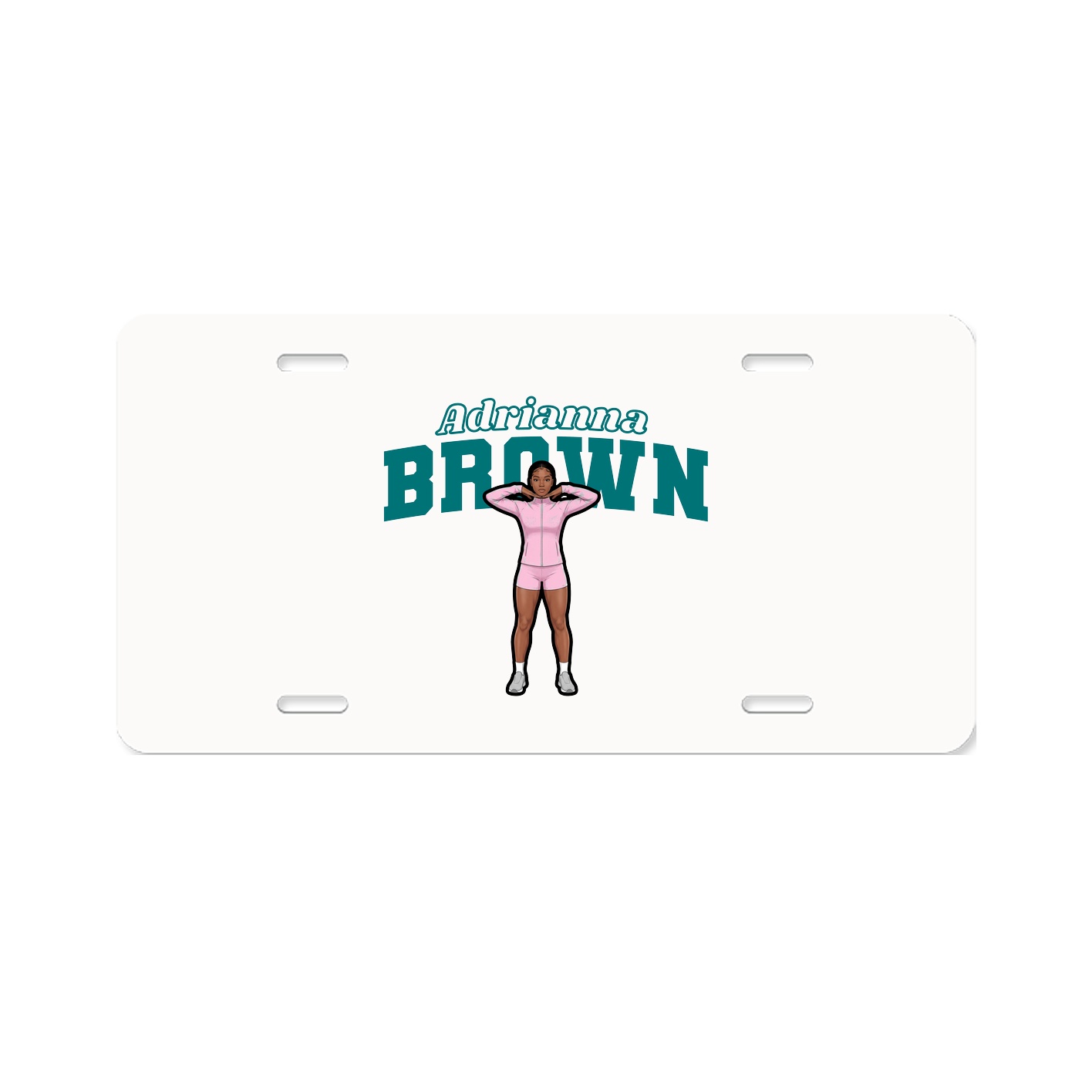 License Plate — Name Arch in Classic