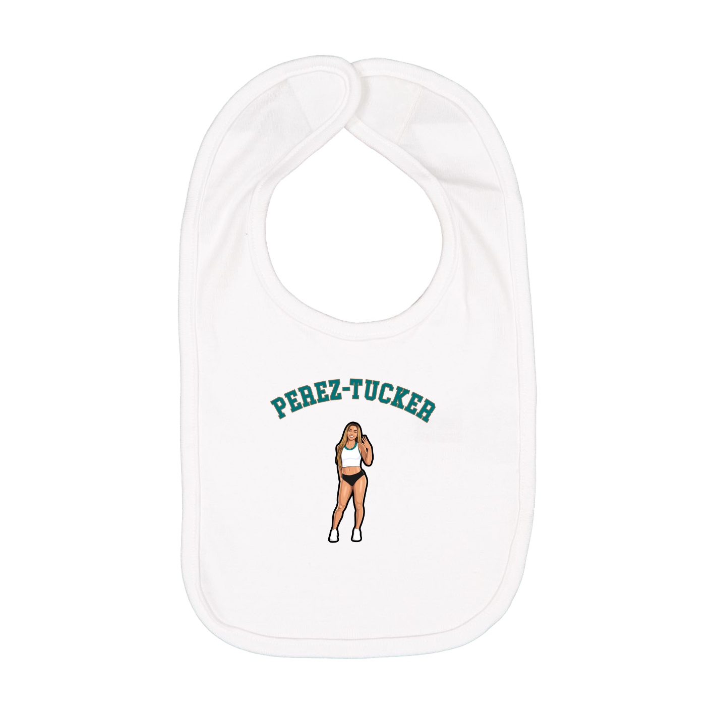 Infant Bib — Shirsey Arch in White