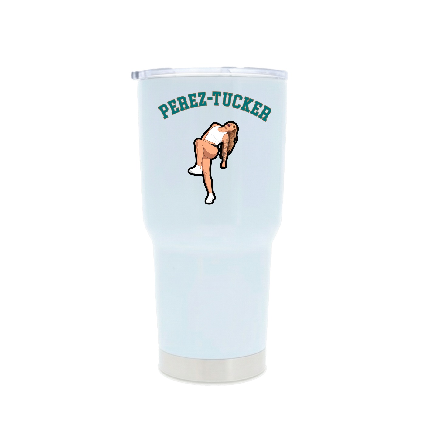 30oz Stainless Steel Tumbler — Shirsey Arch in White