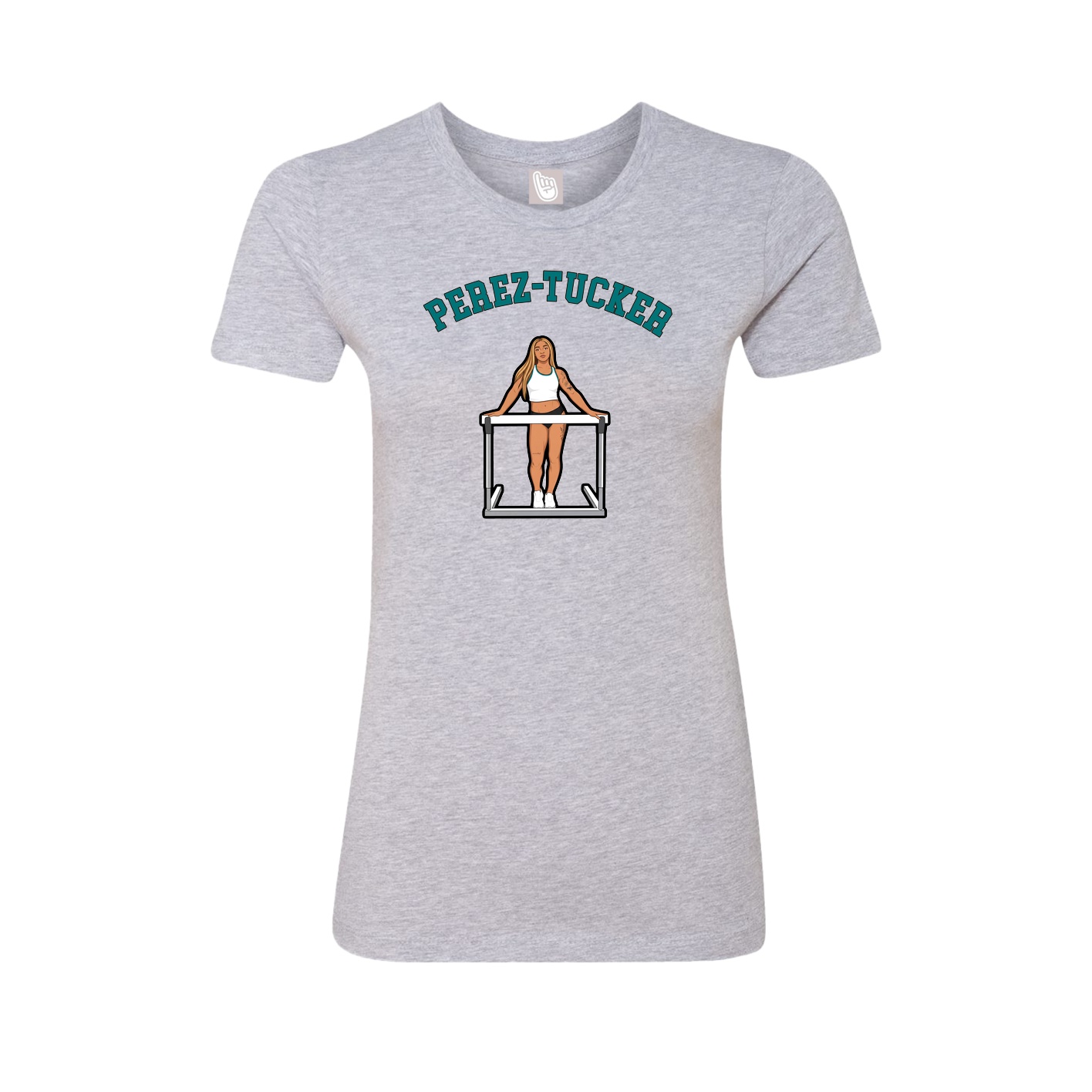 Fitted Women's Tee — Shirsey Arch in Grey