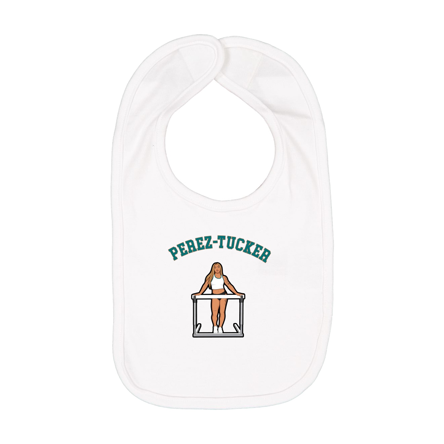 Infant Bib — Shirsey Arch in White
