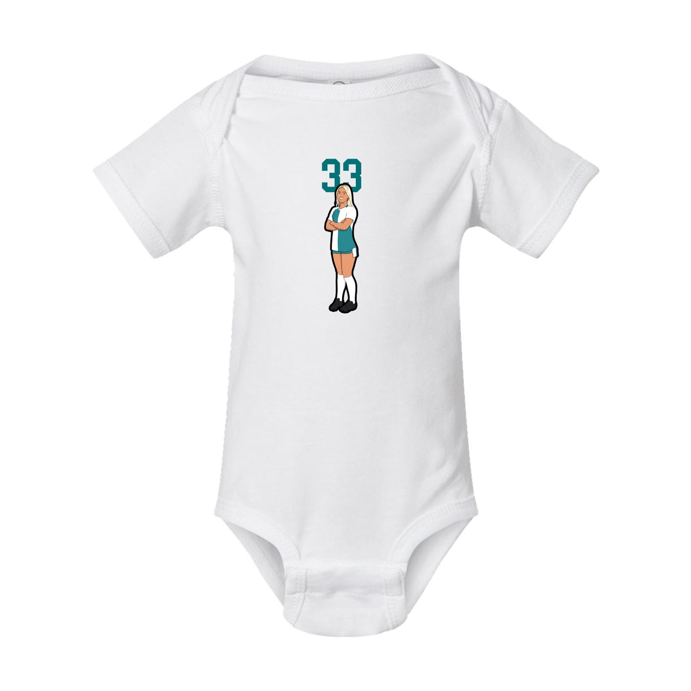 Baby Onesie — Number Top in White