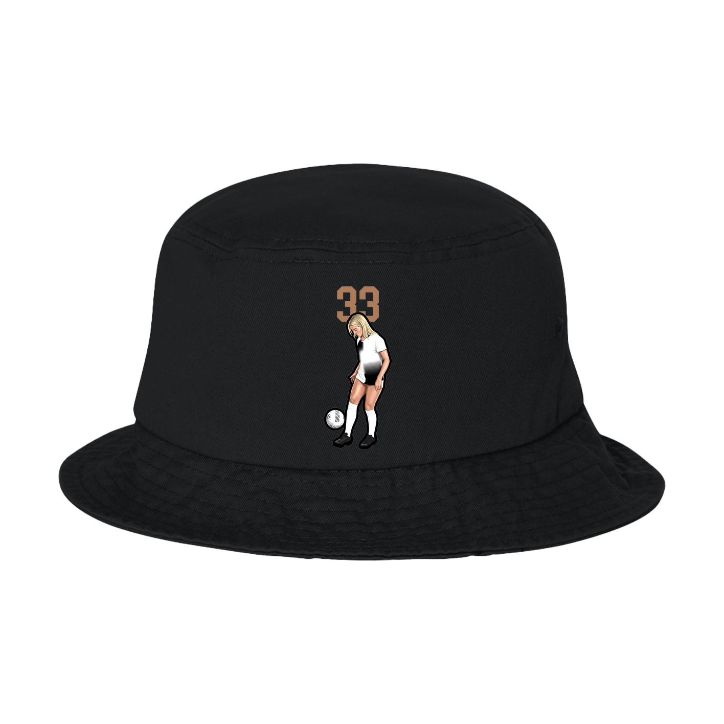 Bucket Cap — Number Top in Black