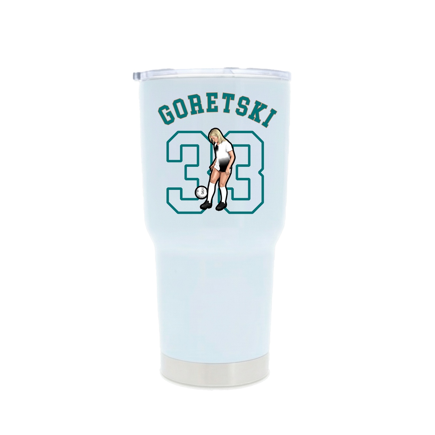 30oz Stainless Steel Tumbler — Shirsey Arch in White