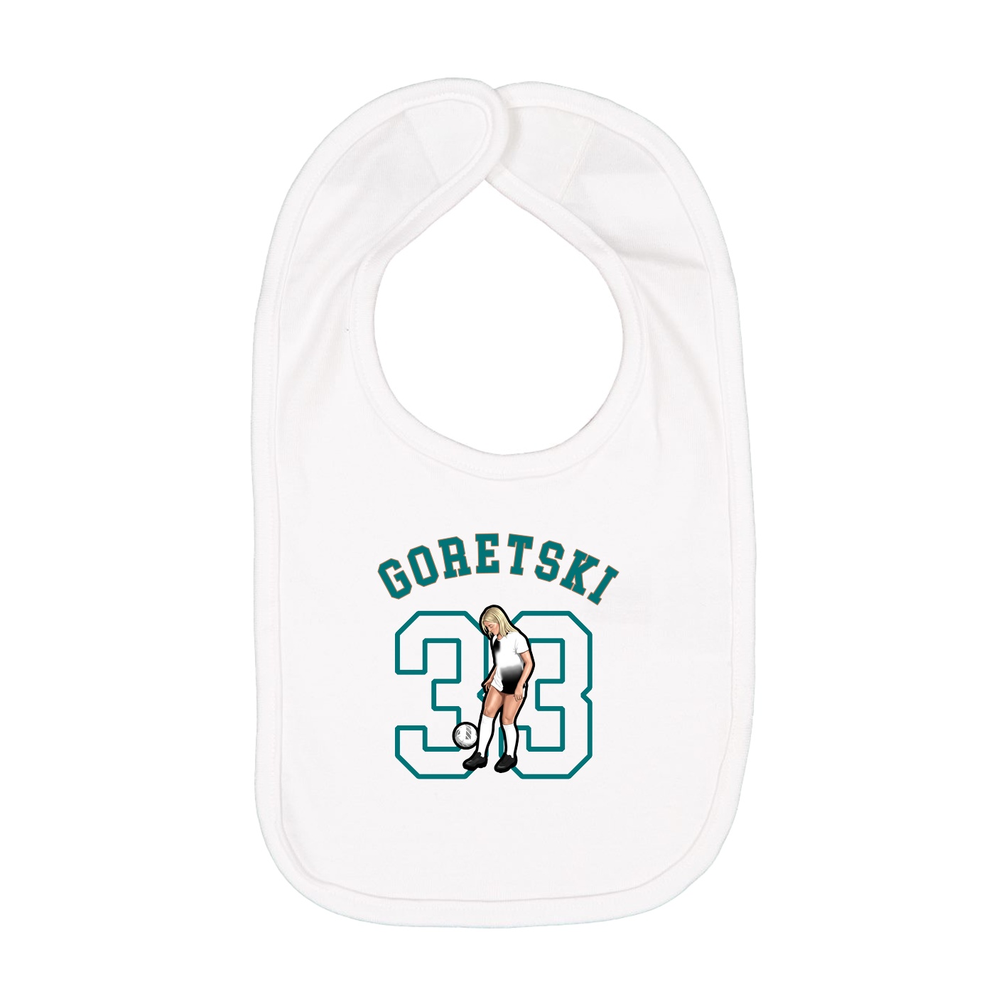 Infant Bib — Shirsey Arch in White
