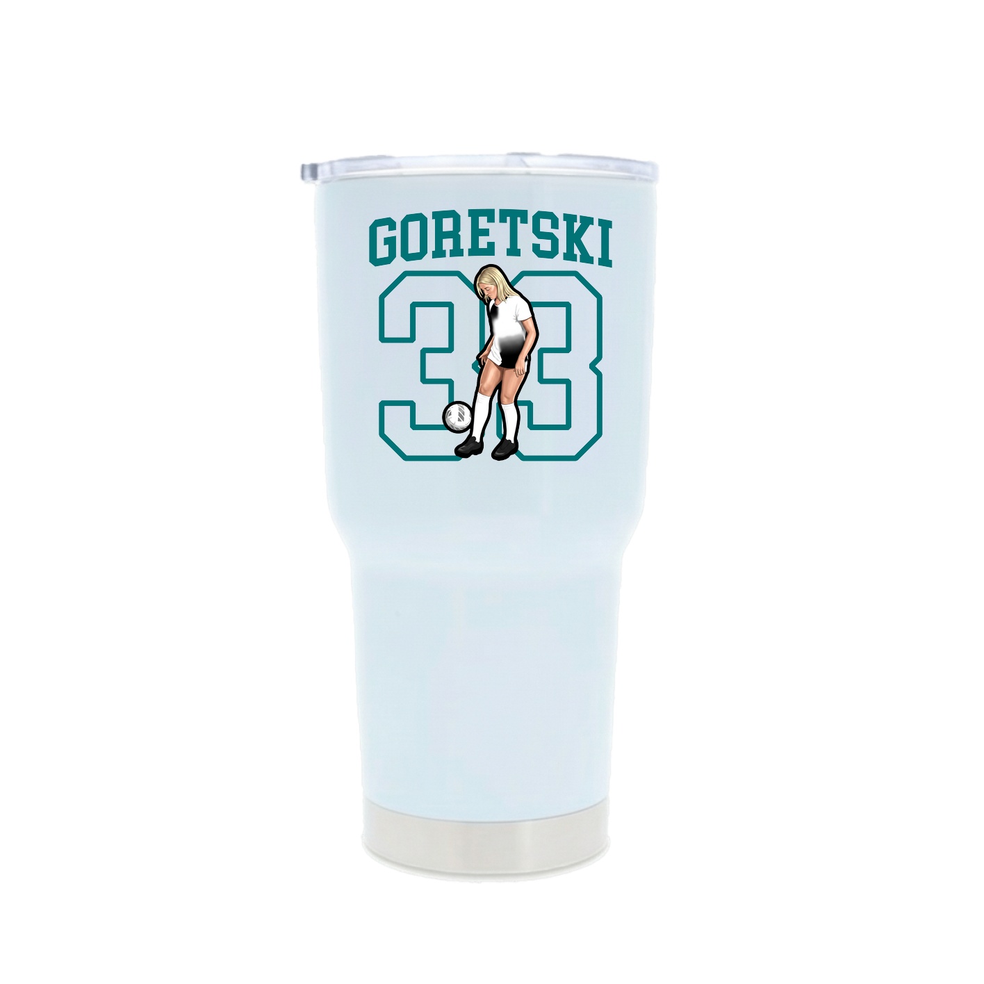 30oz Stainless Steel Tumbler — Shirsey in White
