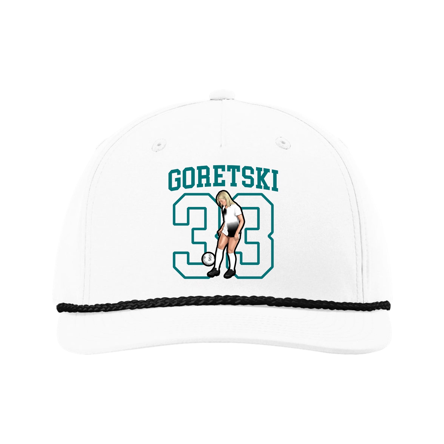 Five-Panel Classic Rope Cap — Shirsey in White