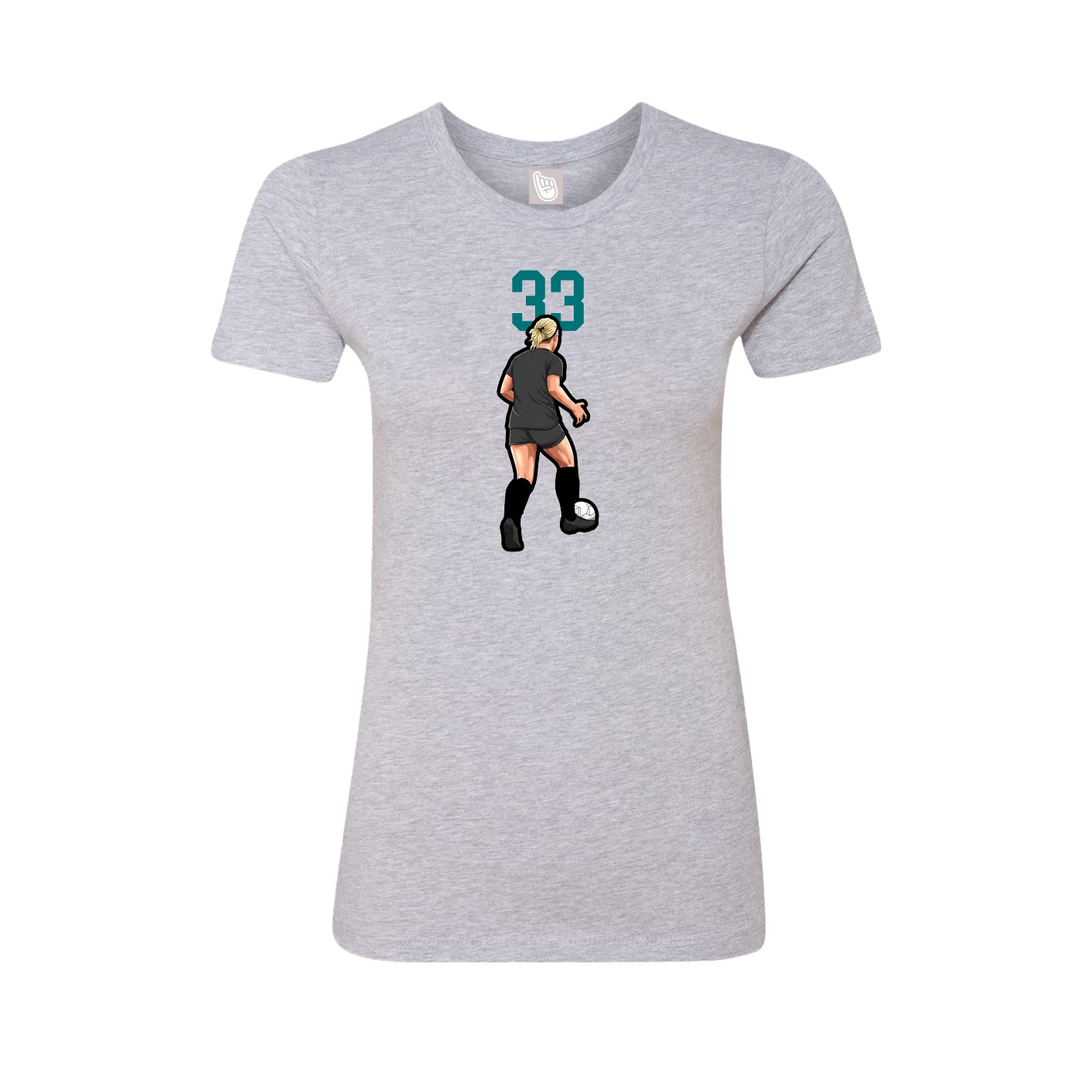 Womens Tee — Number Top in Grey