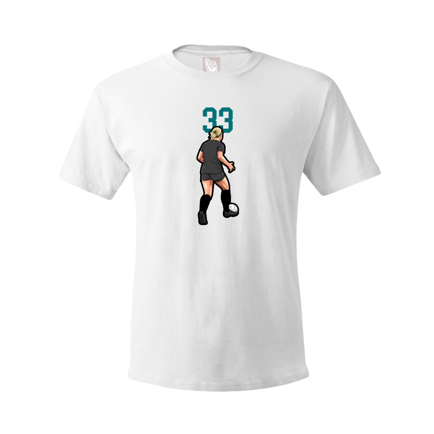 Youth Tee — Number Top in White