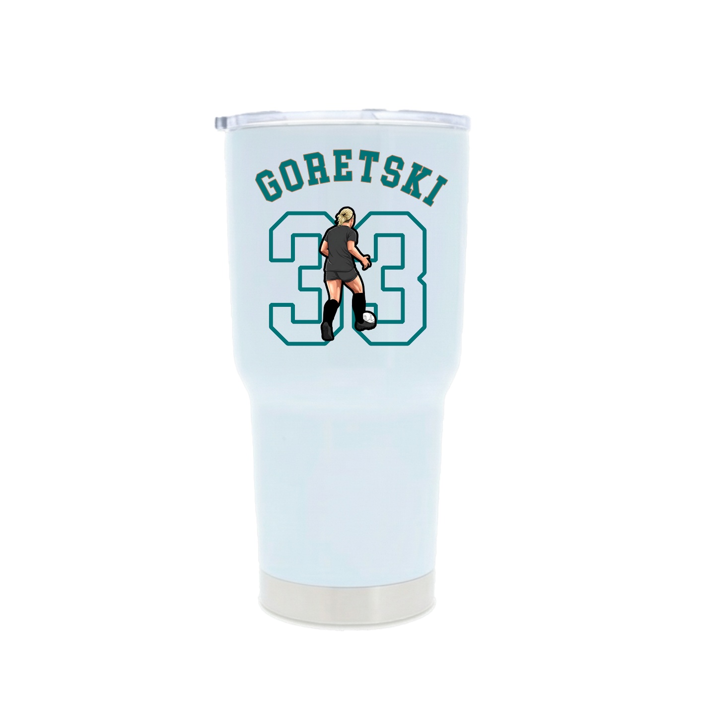 30oz Stainless Steel Tumbler — Shirsey Arch in White