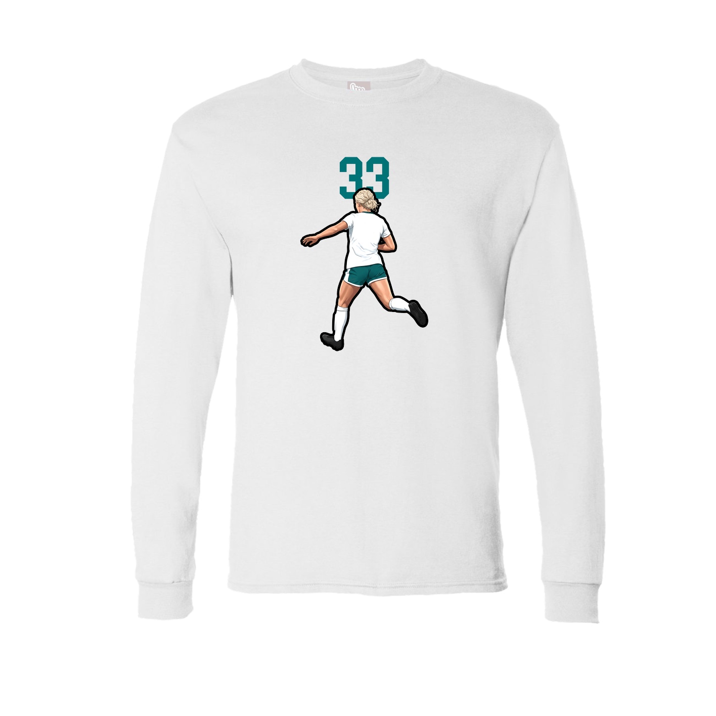 Long Sleeve Tee — Number Top in White