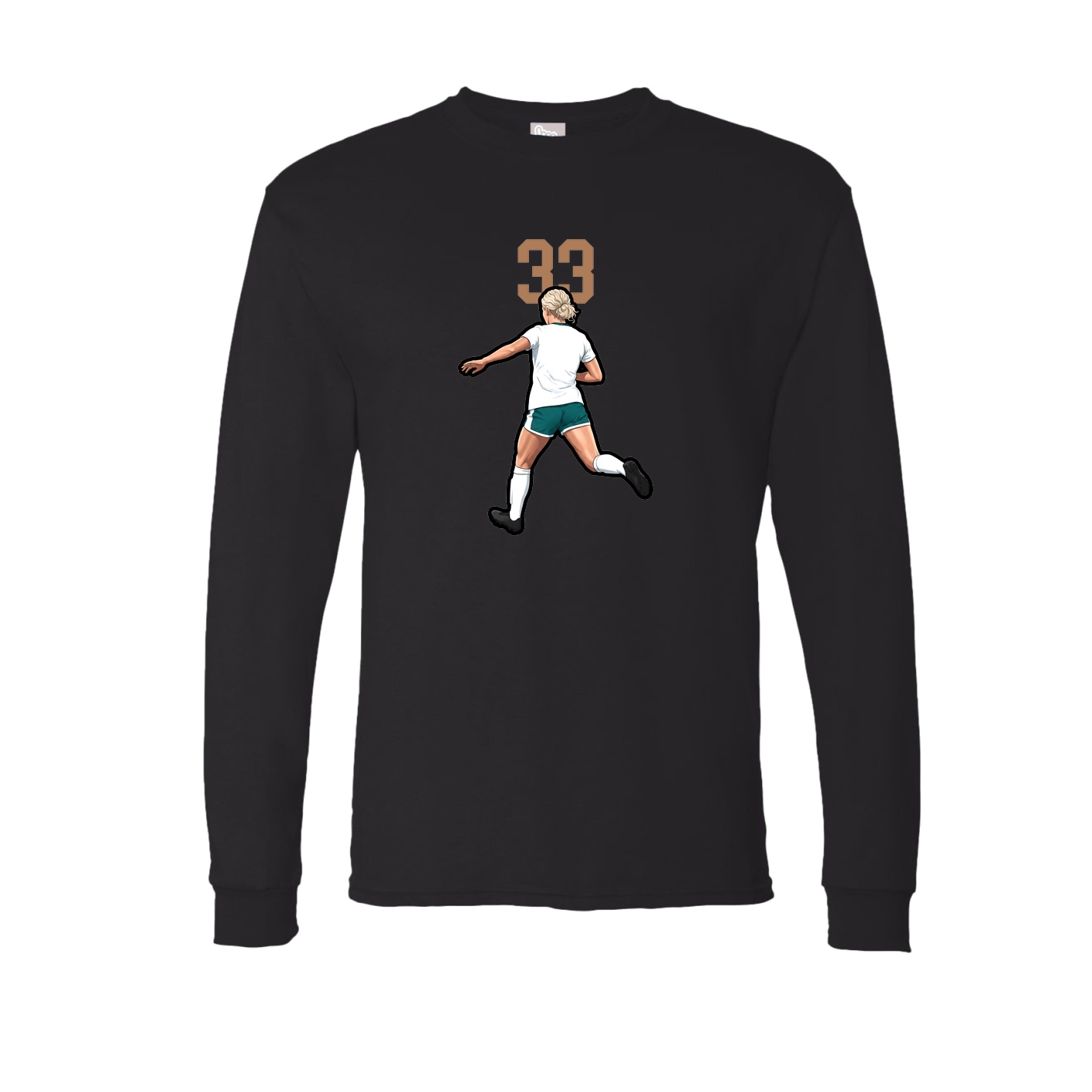 Long Sleeve Tee — Number Top in Black