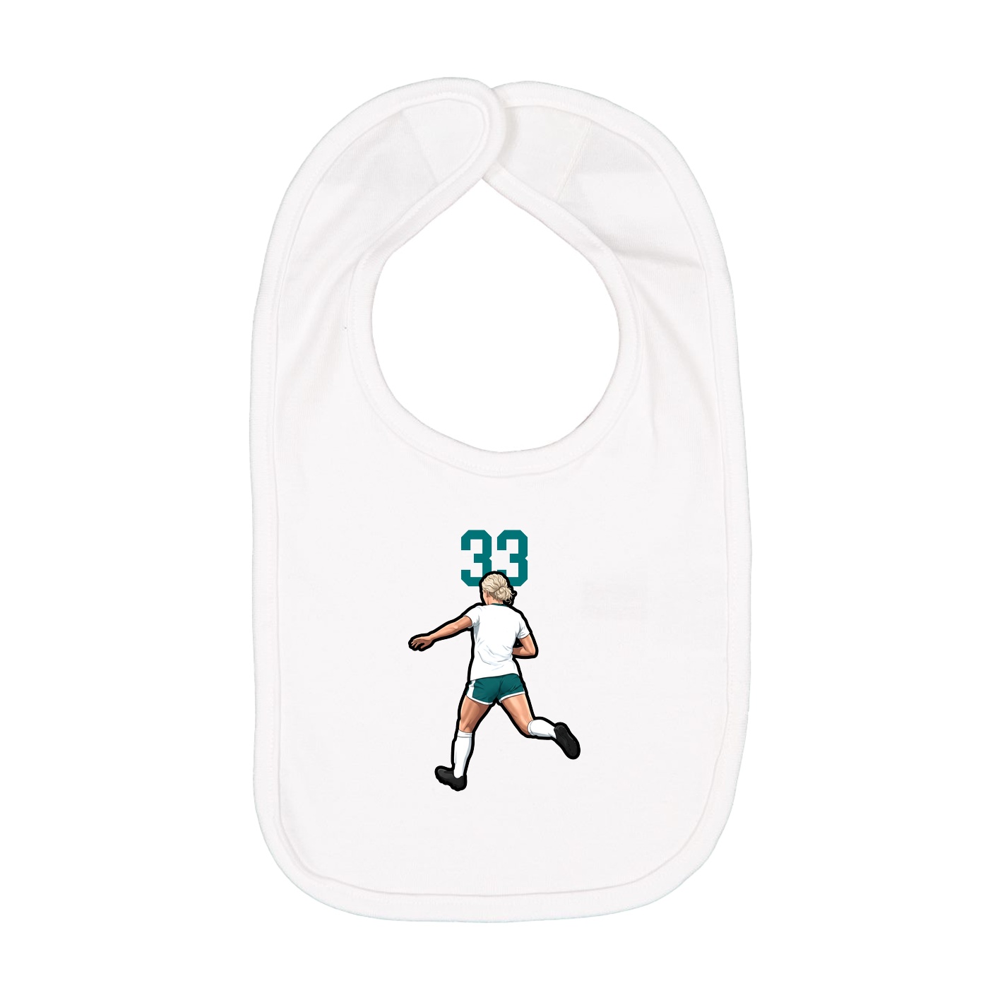 Infant Bib — Number Top in White