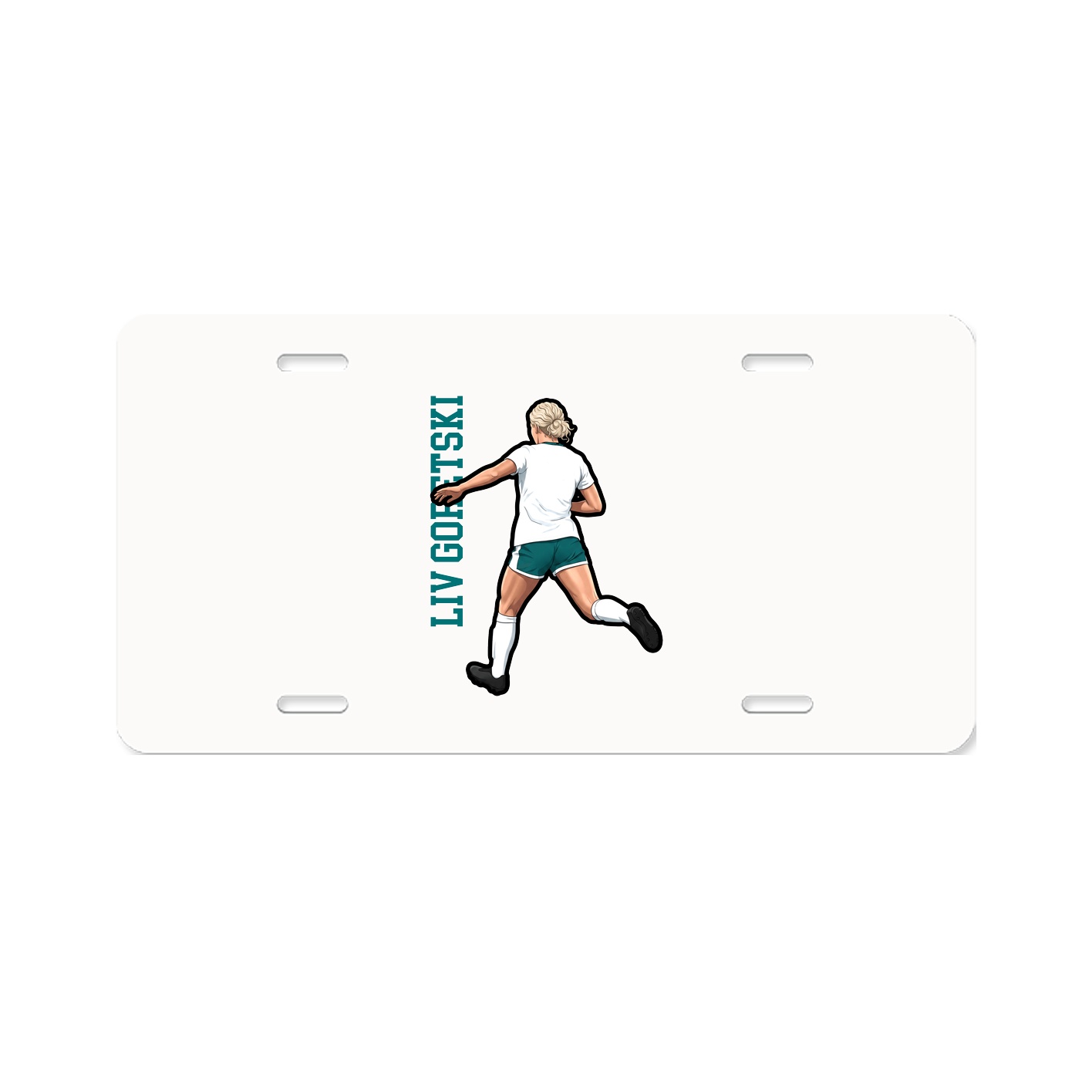 License Plate — Name Vertical in Classic