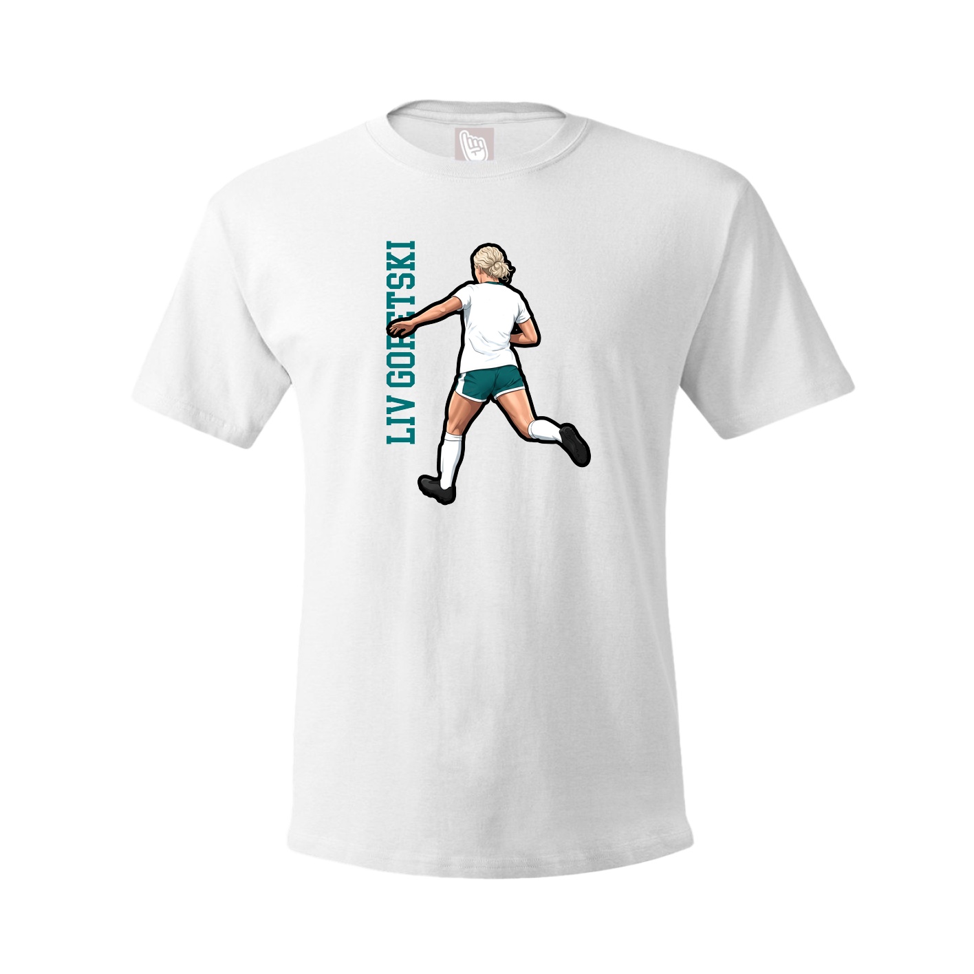 Youth Tee — Name Vertical in White