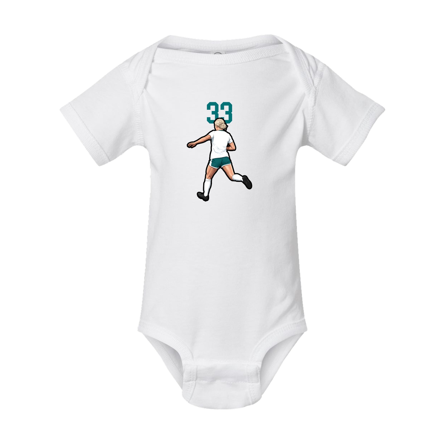 Baby Onesie — Number Top in White