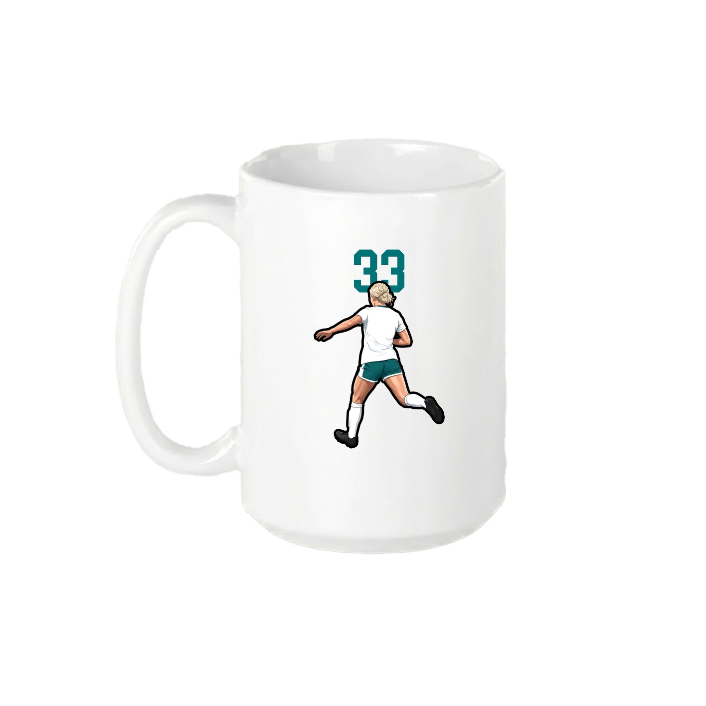 15oz Coffee Mug — Number Top in White