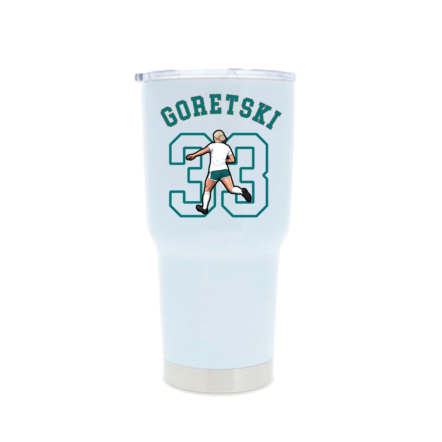 30oz Stainless Steel Tumbler — Shirsey Arch in White