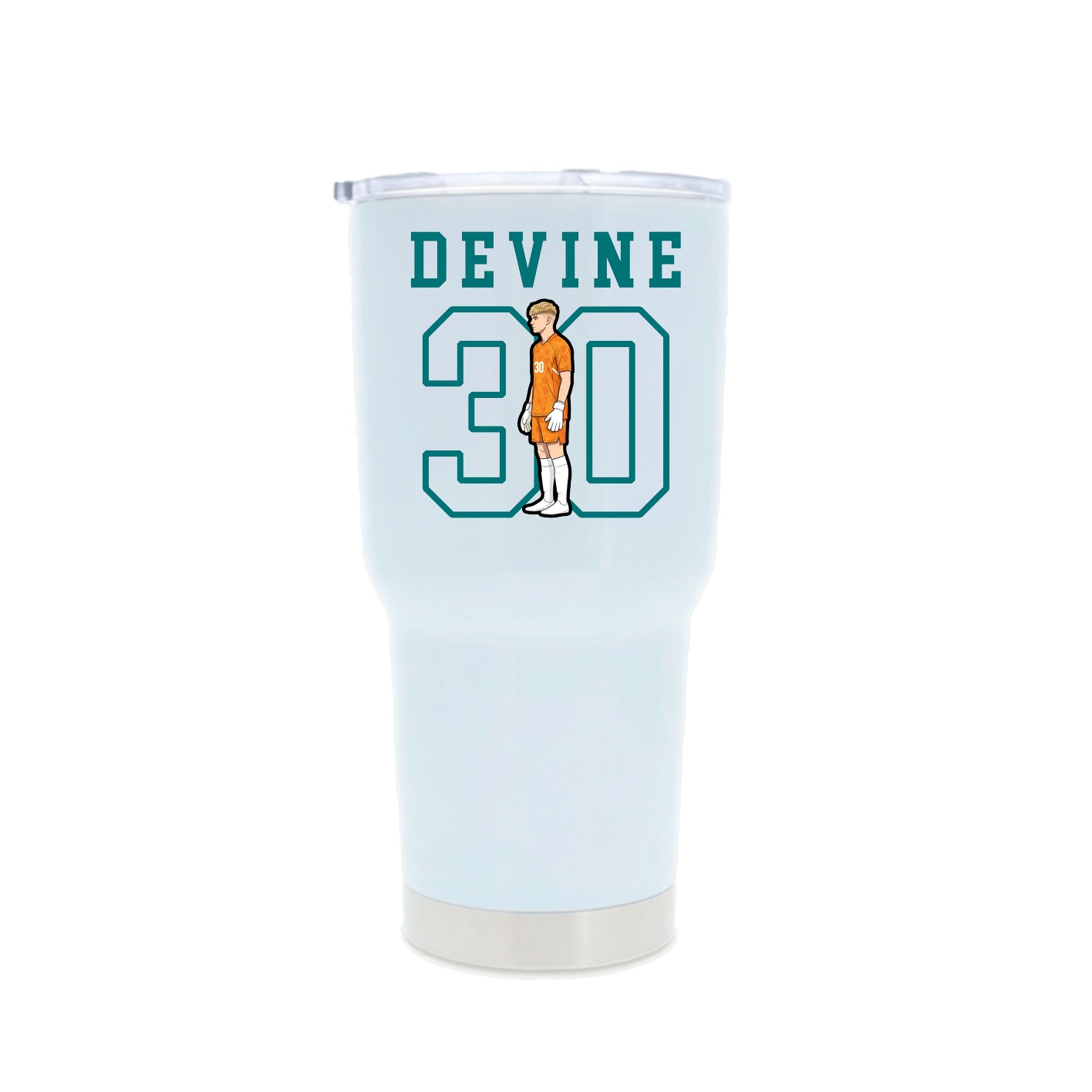 30oz Stainless Steel Tumbler — Shirsey in White