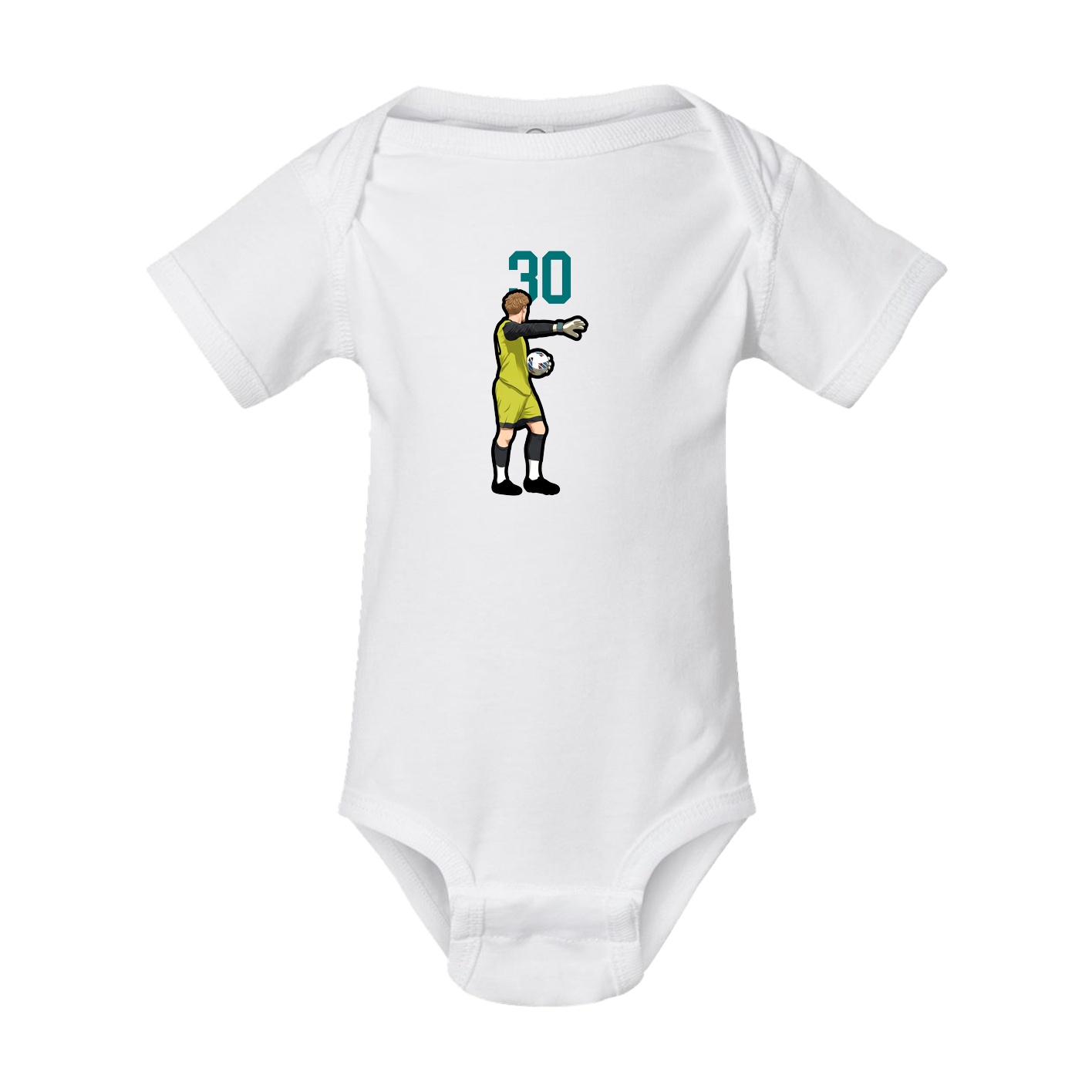 Baby Onesie — Number Top in White