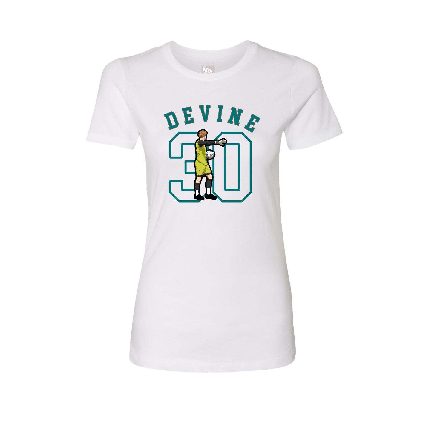 Fitted Women's Tee — Shirsey Arch in White