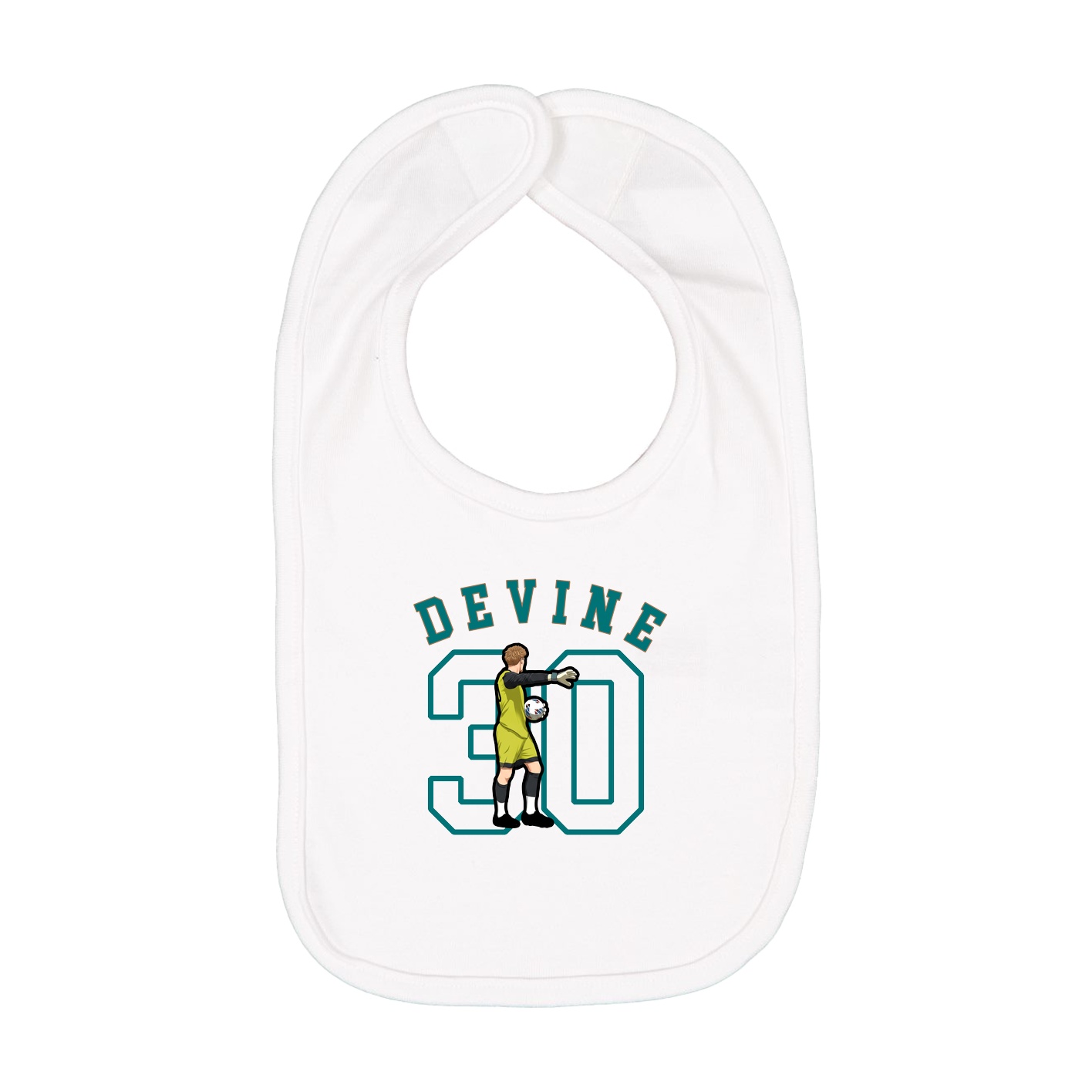 Infant Bib — Shirsey Arch in White