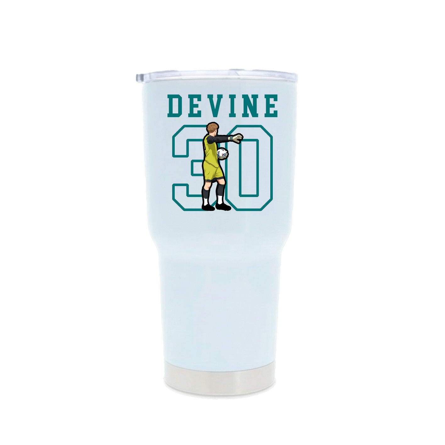 30oz Stainless Steel Tumbler — Shirsey in White