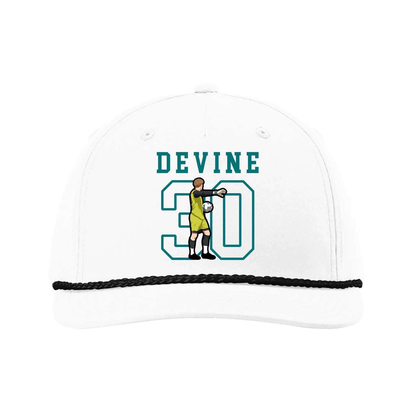 Five-Panel Classic Rope Cap — Shirsey in White