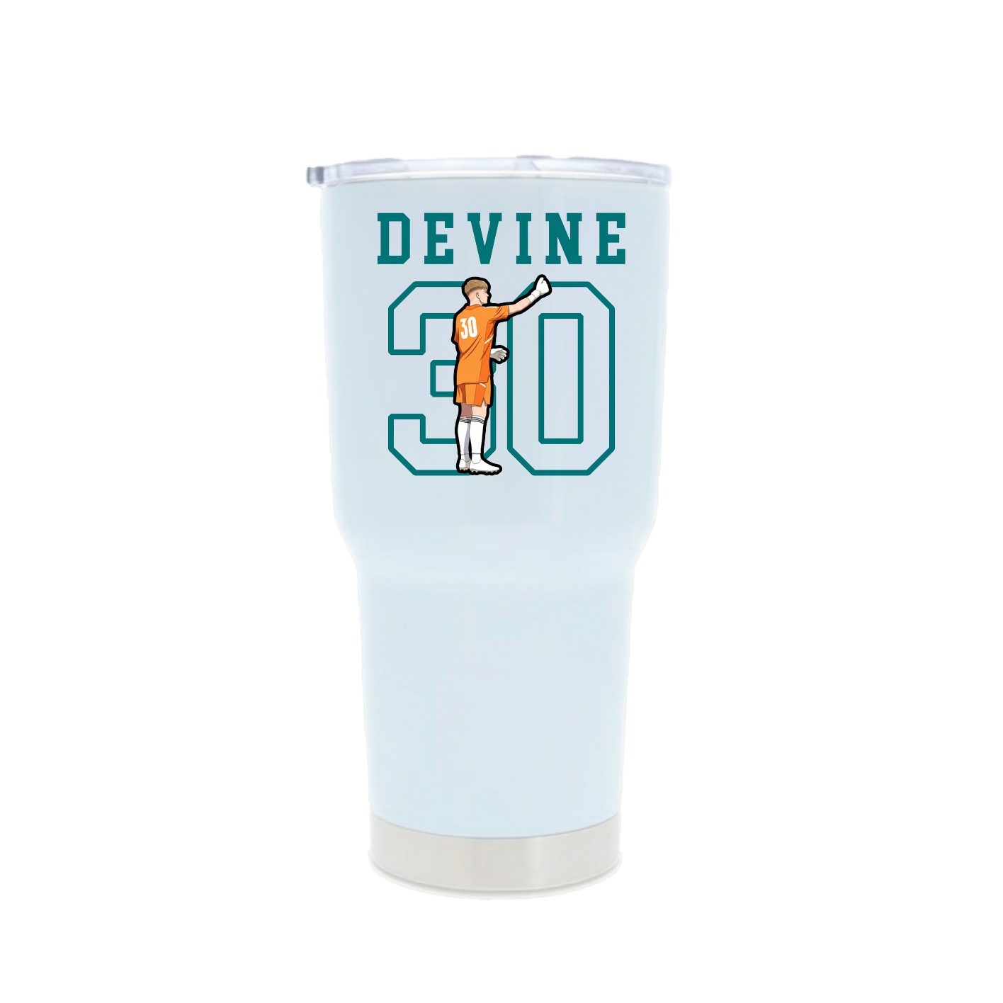 30oz Stainless Steel Tumbler — Shirsey in White